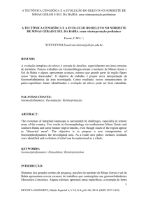 A TECTÔNICA CENOZÓICA E A EVOLUÇÃO DO RELEVO NO