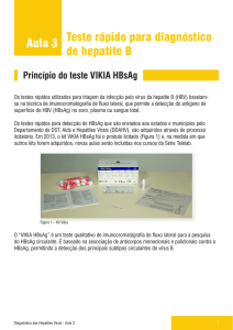 Teste rápido para diagnóstico de hepatite B