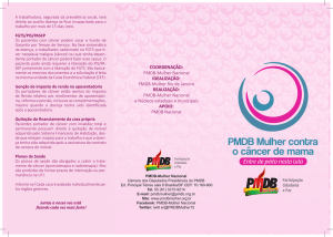 FOLDER - PMDB MULHER CONTRA O CANCER DE MAMA.indd