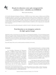 Doação de alimentos como ação emergencial de combate à fome