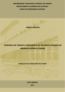 controle de tensão e frequência de um grupo gerador de