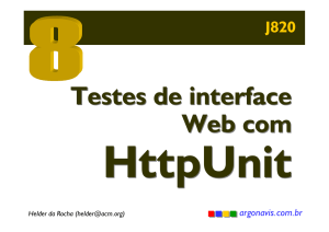 Testes de interface Web com Testes de interface Web
