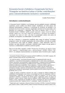 Economia Social e Solida ria e Cooperaça o Sul-Sul e