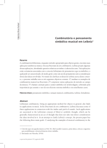 Combinatória e pensamento simbólico musical em Leibniz1