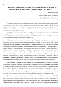 o desenvolvimento organizacional da classe hospitalar do hospital