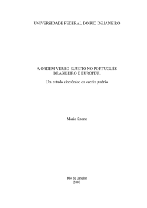 Um estudo sincrônico da escri - Faculdade de Letras