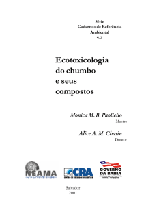 Ecotoxicologia do chumbo e seus compostos