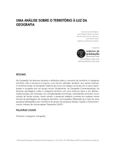 uma análise sobre o território à luz da geografia