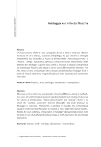 Heidegger e o mito da filosofia - O que nos faz pensar - PUC-Rio