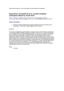 Suppression of hepatitis B virus x protein