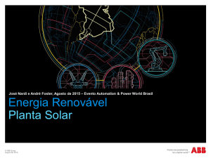 Energia Renovável Planta Solar