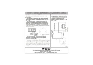 W25.001-002 Indicador de descarga de bateria / Horimetro
