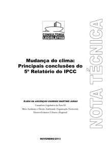Mudança do clima: Principais conclusões do 5º Relatório do IPCC