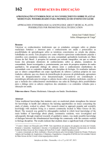 Aproximação etnográfica no conhecimento sobre plantas medicinais