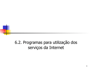 6.2. Programas para utilização dos serviços da Internet