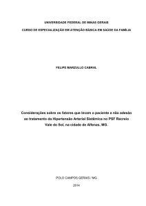 Considerações sobre os fatores que levam o paciente a não adesão