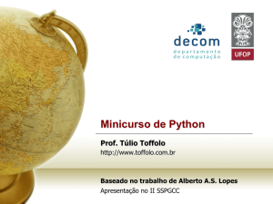 Minicurso de Python - DECOM-UFOP