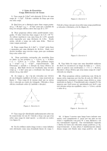 1 1a Lista de Exercícios Carga Elétrica
