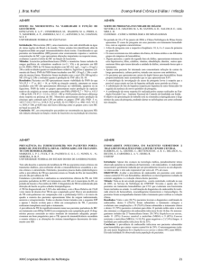 Doença Renal Crônica e Diálise / Infecção J. Bras. Nefrol