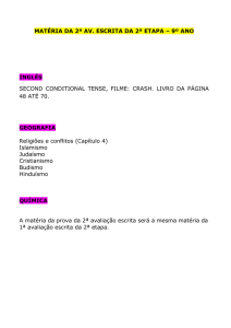 matéria da 2ª av. escrita da 2ª etapa – 9º ano inglês second