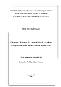 Estrutura e dinâmica das comunidades de crustáceos decápodos