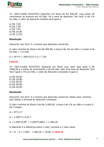 Matemática Financeira - ISS/Cuiabá