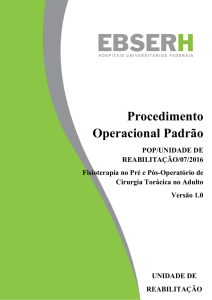 POP/Unidade de Reabilitação/007/2016 Fisioterapia no