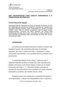 Não discriminação como Direito fundamental e o