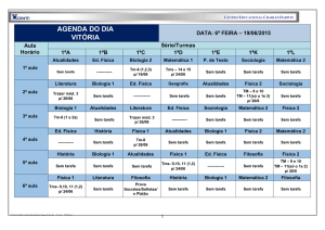 agenda do dia vitória - Centro Educacional Charles Darwin