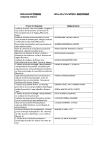 modalidade pesquisa local de apresentação