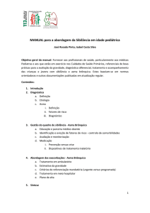 MANUAL para a abordagem da Sibilância em idade pediátrica