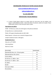 informações técnicas do teatro cacilda becker