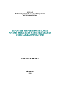 fatores etiológicos e conseqüências na musculatura