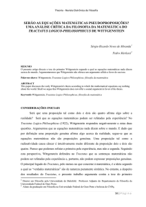 serão as equações matemáticas pseudoproposições?