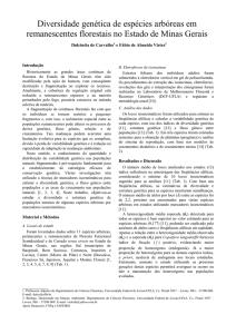 Diversidade genética de espécies arbóreas em