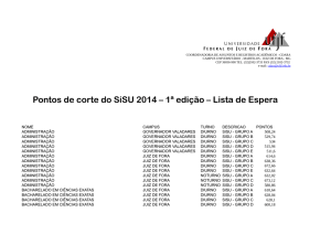 Pontos de corte do SiSU 2014 – 1ª edição – Lista de Espera