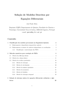 Solução de Modelos Descritos por Equações Diferenciais