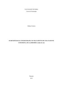 FACULDADE TECSOMA Curso de Fisioterapia Edilene Ferreira OS