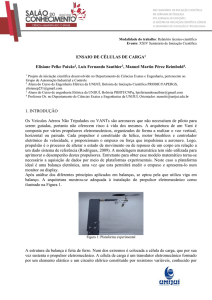 ENSAIO DE CÉLULAS DE CARGA1 Elisiane Pelke Paixão2, Luis