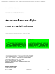 Anemia no doente oncológico