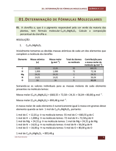 01-Determinação de Formulas Moleculares