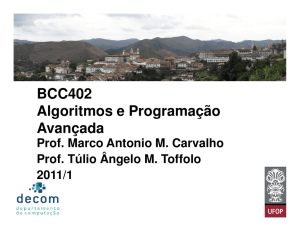 BCC402 Algoritmos e Programação Avançada