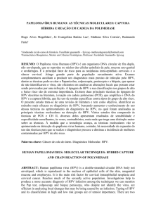 PAPILOMAVÍRUS HUMANO: AS TÉCNICAS MOLECULARES