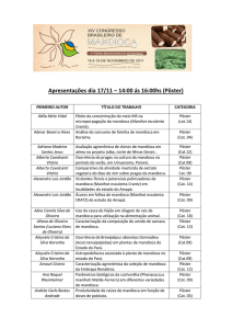 Apresentações dia 17/11 – 14:00 ás 16:00hs (Pôster)