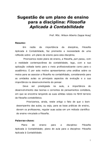 Filosofia Aplicada à Contabilidade