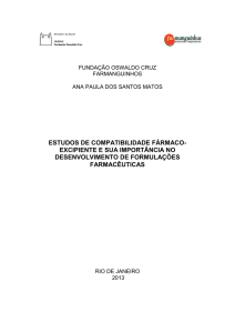 estudos de compatibilidade fármaco