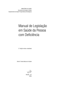 manual de Legislação em Saúde da Pessoa com