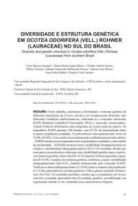 diversidade e estrutura genética em ocotea odorifera