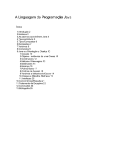 A Linguagem de Programação Java