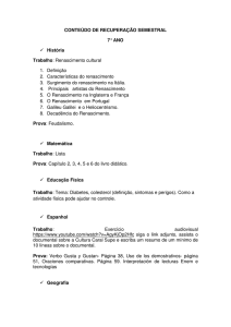 CONTEÚDO DE RECUPERAÇÃO SEMESTRAL 7° ANO História